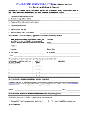 Client Registration Form