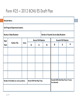 BCNU ES Draft Plan Form