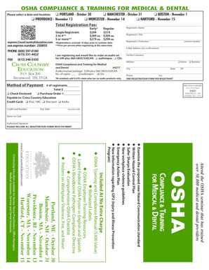 OSHA Compliance Training Registration Form