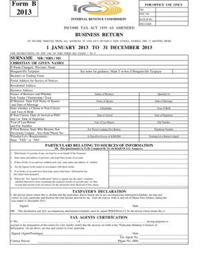 Papua New Guinea Business Income Tax Return