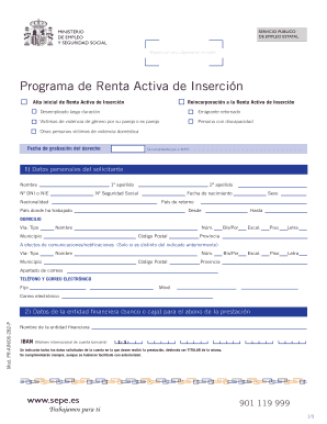 Solicitud de Renta Activa de Inserción