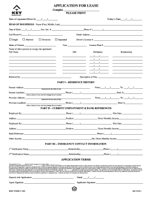 Application for Lease