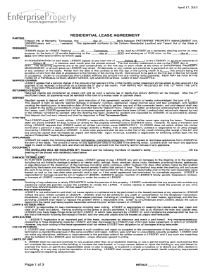 Residential Lease Agreement