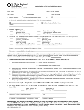 Authorization to Disclose Health Information
