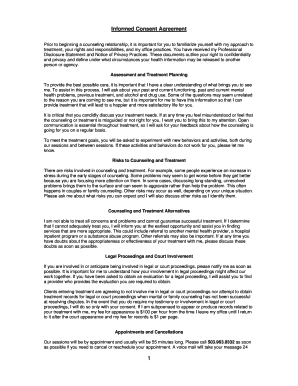 Informed Consent Agreement for Counseling