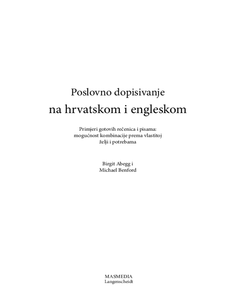 I hrvatskom poslovno pdf engleskom dopisivanje na POSLOVNO DOPISIVANJE