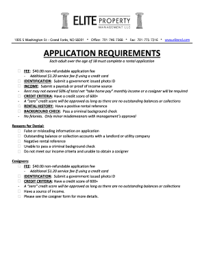 Rental Application Form