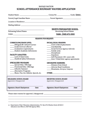 Enrollment Application - Shonto Preparatory School - shontoprep