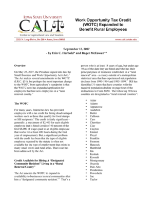 Work Opportunity Tax Credit Form 8850