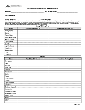 Tenant Move-In/ Move-Out Inspection Form