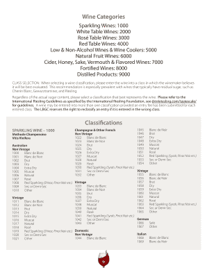 Wine Classification Form