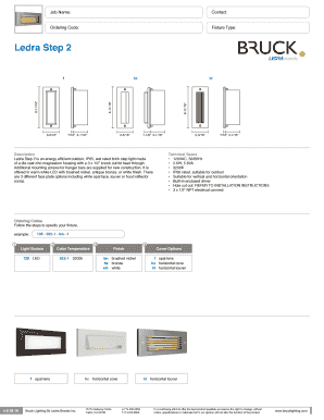 Ledra Step 2 Outdoor Light Order Form