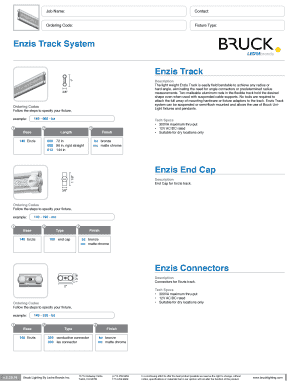 Enzis Track System Order Form