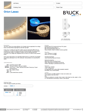 Orion Lasso LED Fixture Order Form
