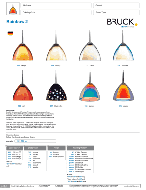Bruck Lighting Mini-Pendant Order Form