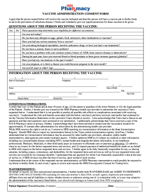 Vaccine Administration Consent Form