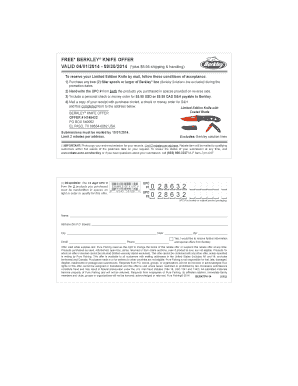 Berkley Knife Offer Form