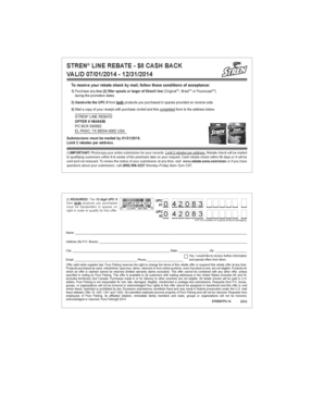 Stren Line Rebate Form