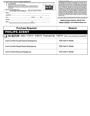 Buy Buy BABY Mail-In Rebate Form