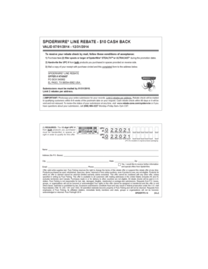 SpiderWire Line Rebate Form