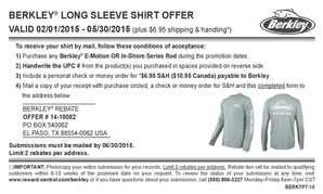 Berkley Long Sleeve Shirt Rebate Form