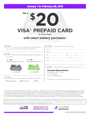 Interstate Battery Rebate Form