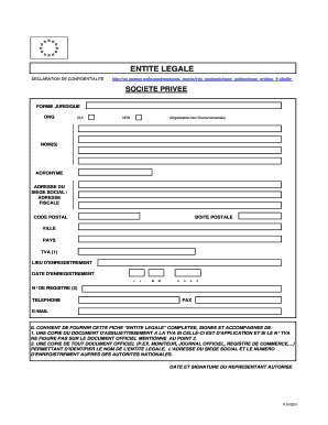 Déclaration de confidentialité de l'entité légale