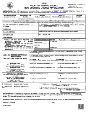 Henrico County Business License Application