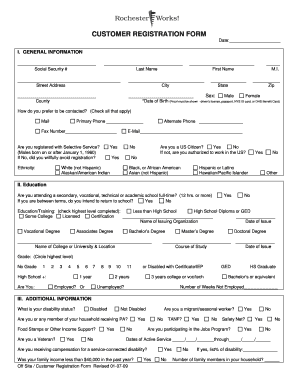 Customer Registration Form