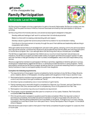 Girl Scouts Family Participation Patch Program