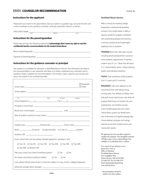 NMH Counselor Recommendation Form B1