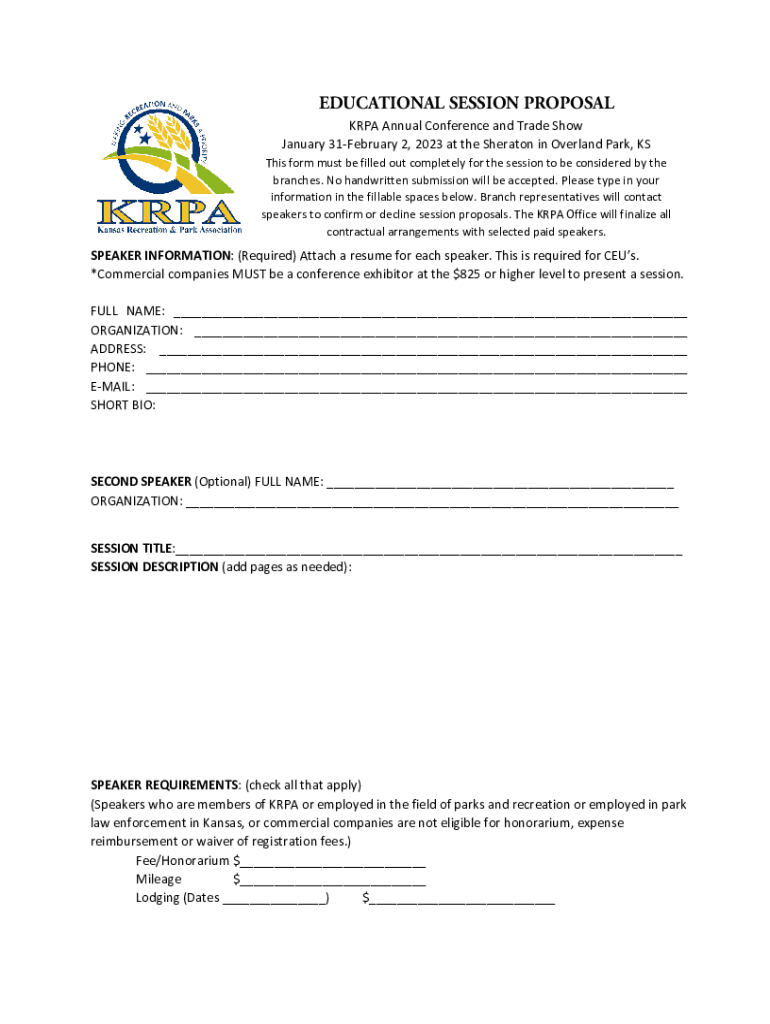 States Affiliate Registration - Annual KRPA Conference and Preview on Page 1