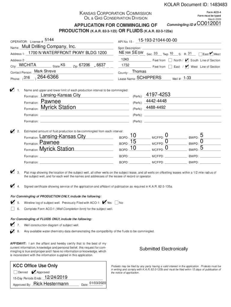 KANSAS CoRPoRATIoN CommISSIoN form Aco-4 G C D form must Preview on Page 1