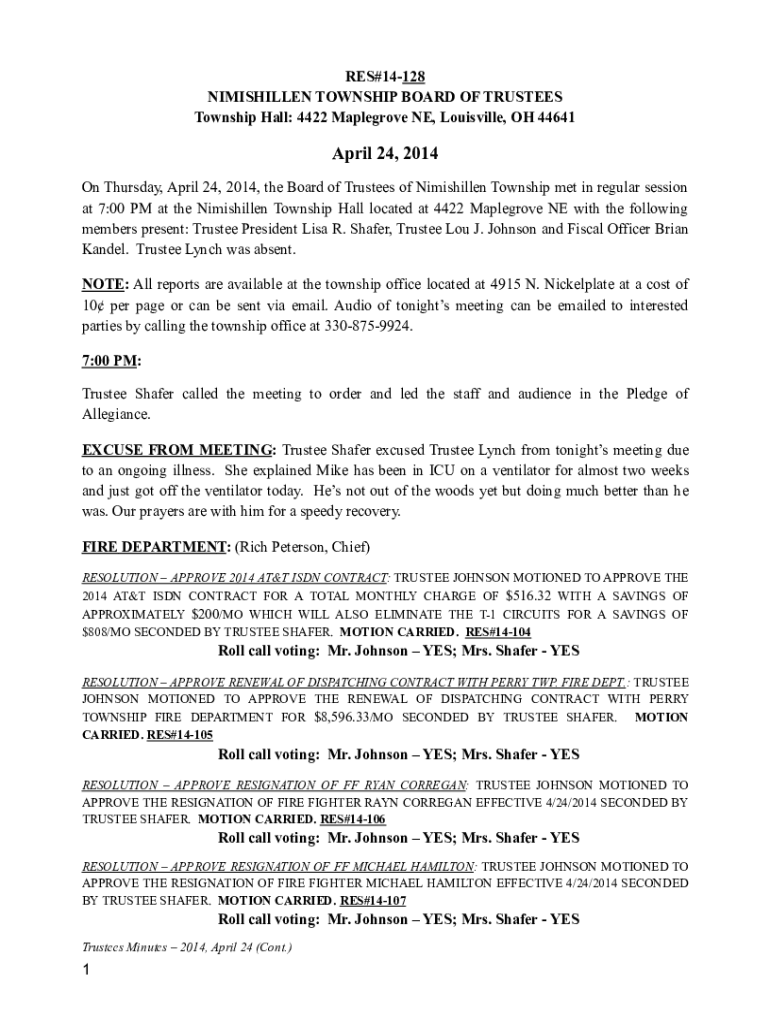 Fillable Online legal notice sampleNimishillentownship Fax Email Print - pdfFiller