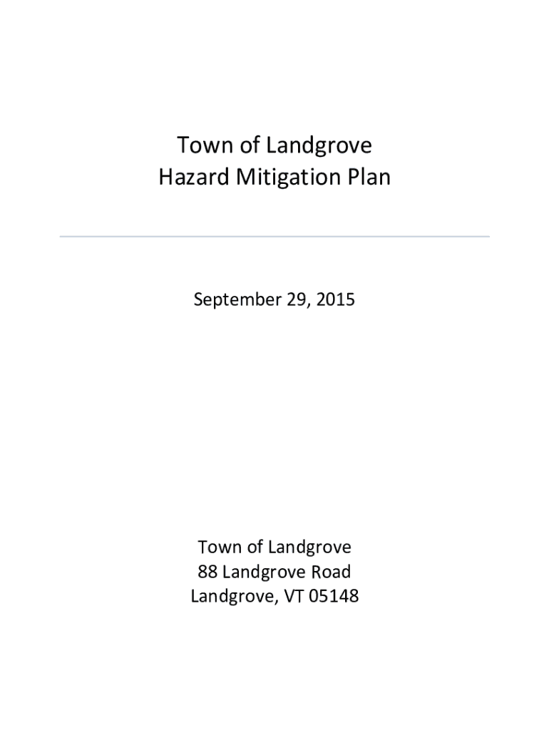 Fillable Online landgrove.vermont.govuploads1/1/0Landgrove Hazard