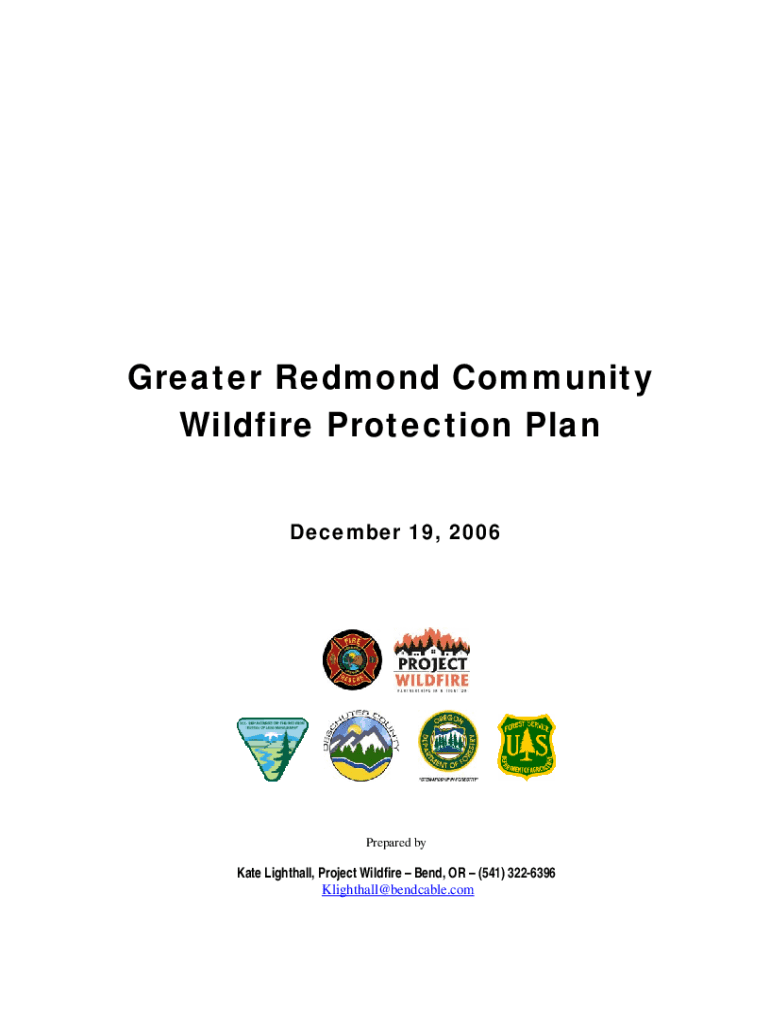 Fillable Online scholarsbank uoregon Community wildfire protection plan