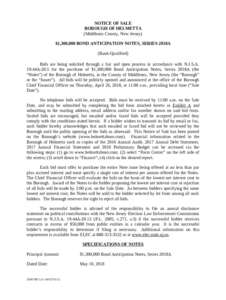 BOROUGH OF HELMETTA Doc TemplatepdfFiller Doc Template pdfFiller