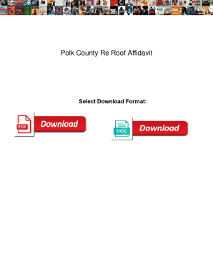 Fillable Online Polk County Re Roof Affidavit. Polk County Re Roof ...