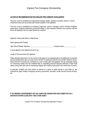 Vigilant Fire Company Scholarship