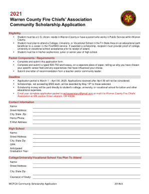 WARREN COUNTY FIRE CHIEFS' ASSOCIATION, INC. - Ohio Company