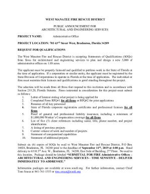 Fillable Online Administrative Of - West Manatee Fire and Rescue