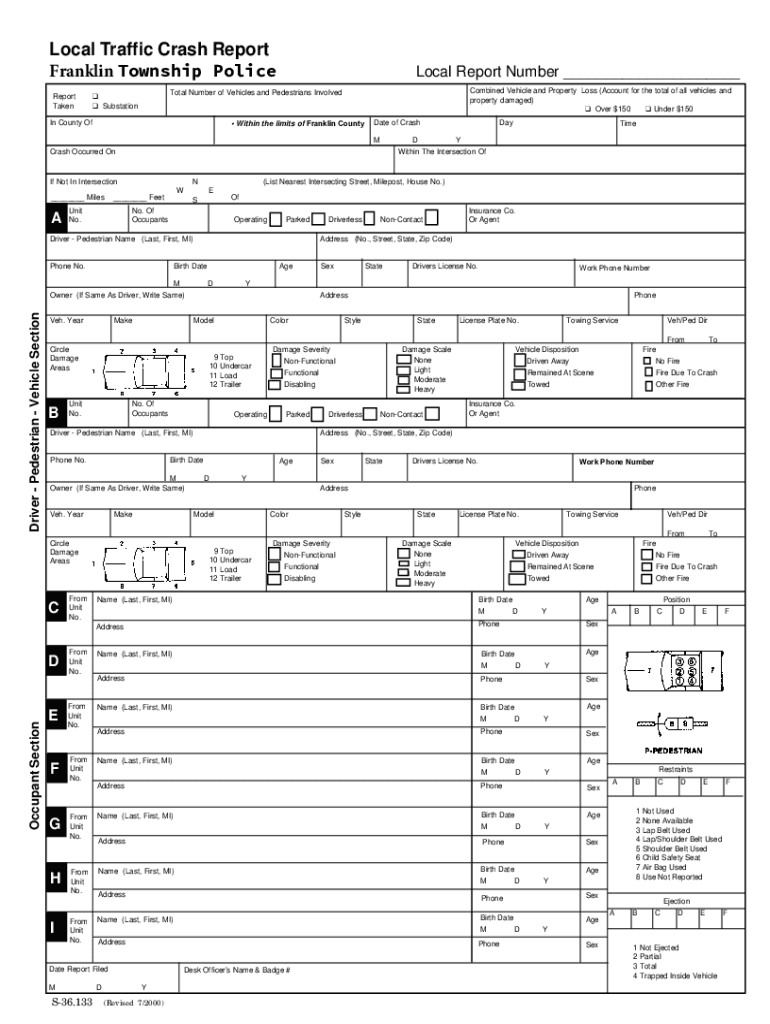 local traffic crash report Preview on Page 1