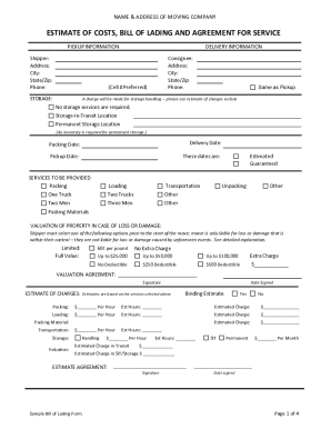 Fillable Online movepakconsulting.comSample-Bill-of-LadingSample Bill ...
