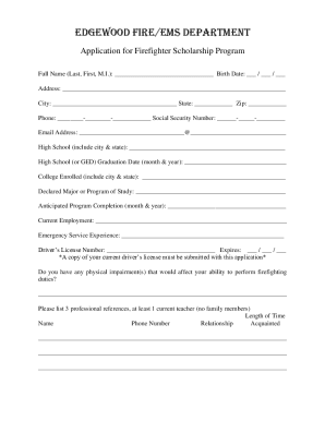 Fillable Online EDGEWOOD FIRE/EMS Department - KY Fax Email Print - pdfFiller