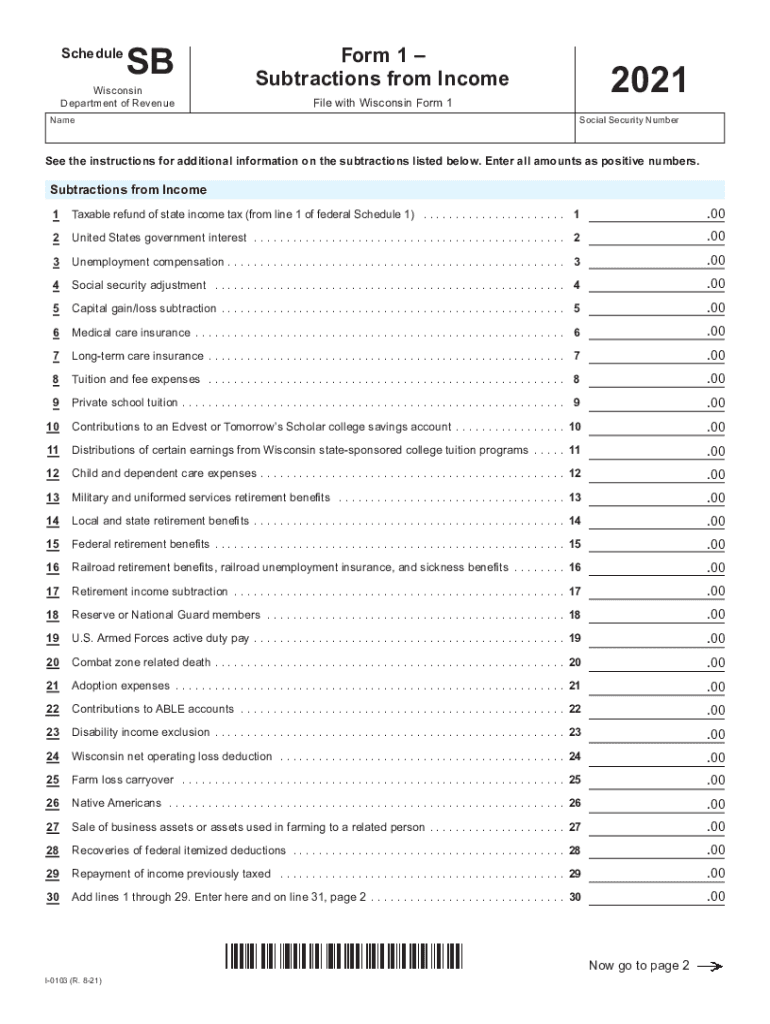 Schedule Sb Form 1 - Fill Online, Printable ... - DocHub Preview on Page 1