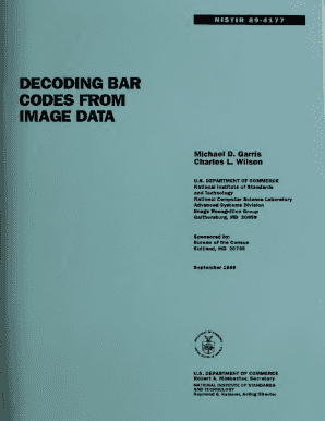 Fillable Online nvlpubs nist Decoding bar codes from image data Fax 
