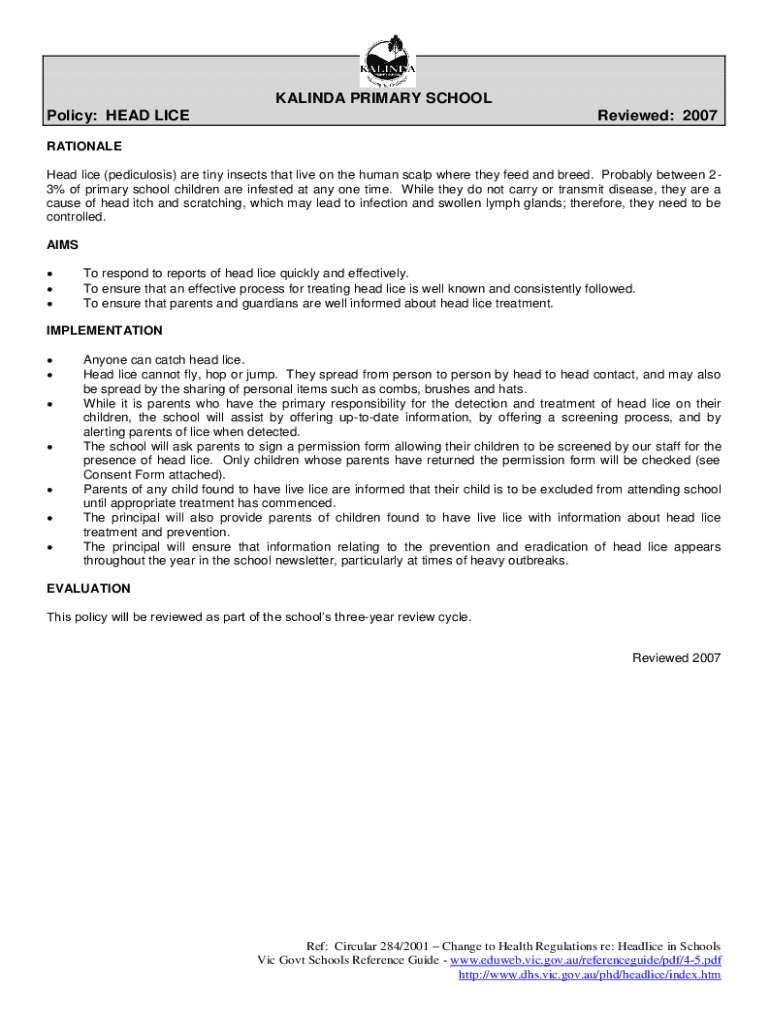 Fillable Online www.cdc.govparasitesliceCDC Lice Head Lice General Information