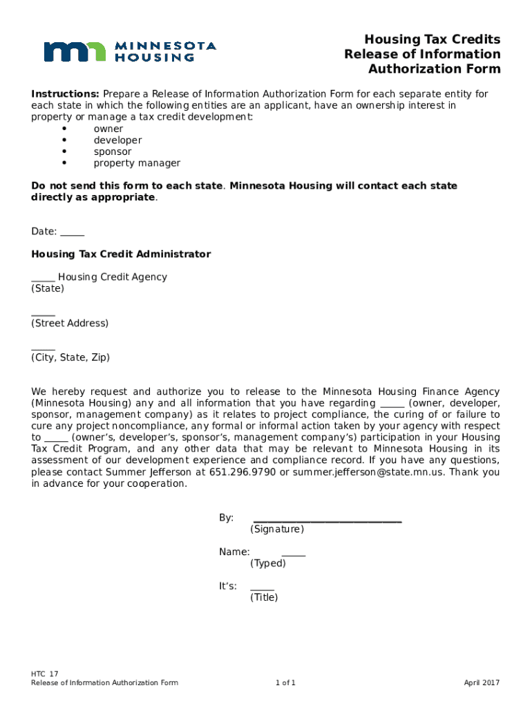 MINNESOTA HOUSING FINANCE AGENCY Doc Template pdfFiller