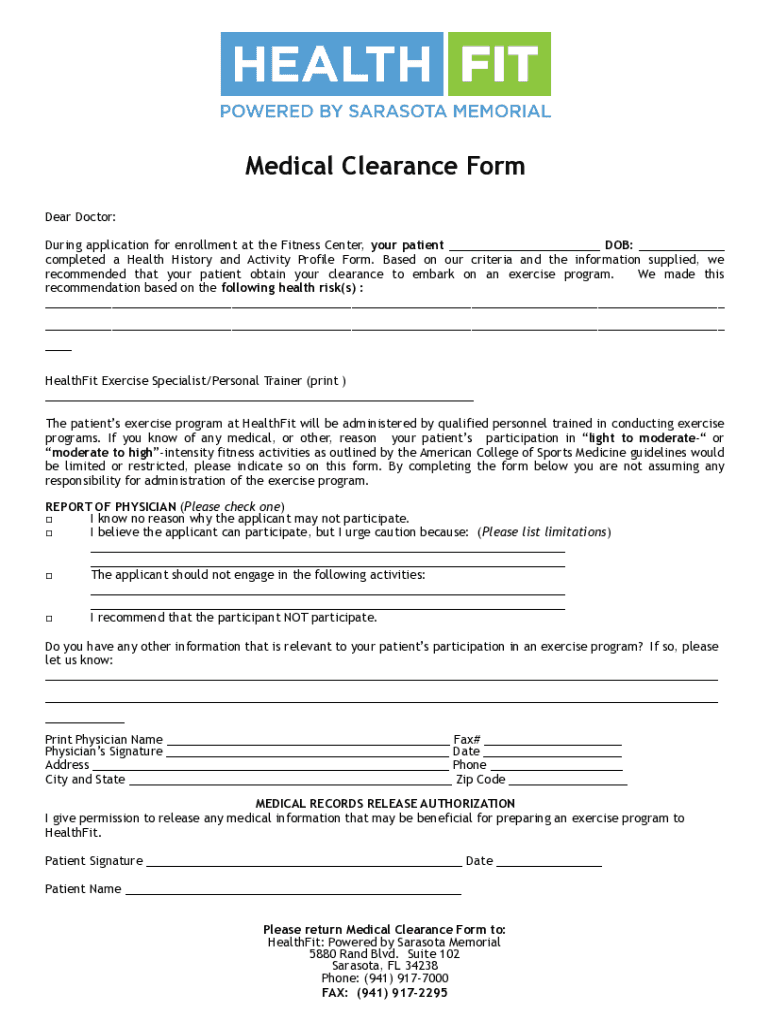 rose bcfymca filesgalleriesYMCA MEDICAL CLEARANCE FORM - rose bcfymca Preview on Page 1