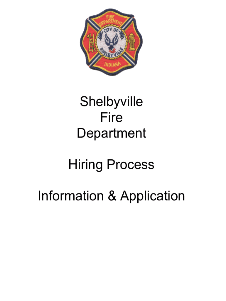 Fillable Online Shelbyville Fire Department Hiring Process Information
